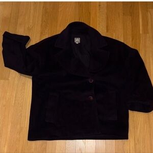 J. Jill wool jacket coat in rich dark purple